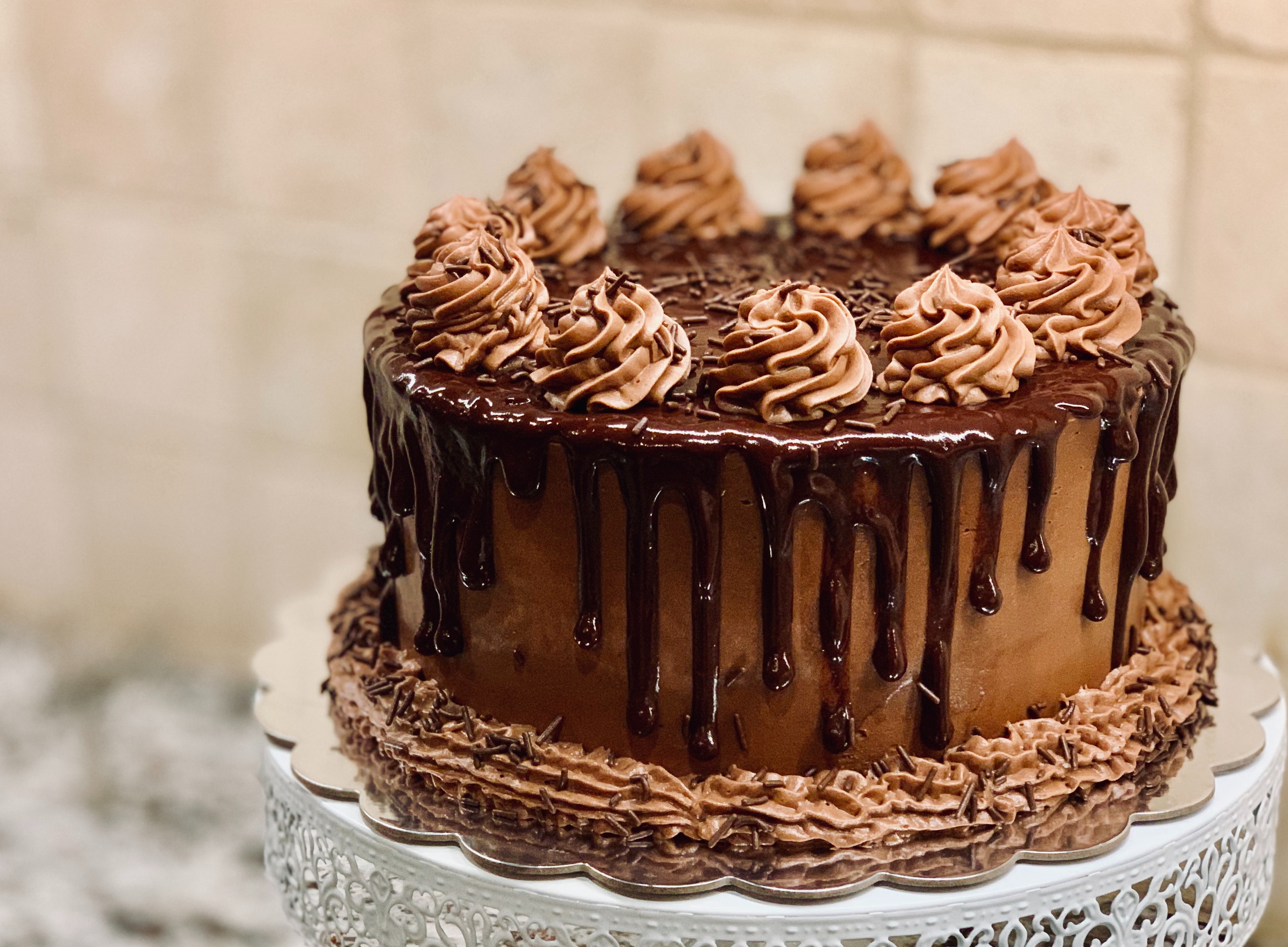 Decorated celebration cake
